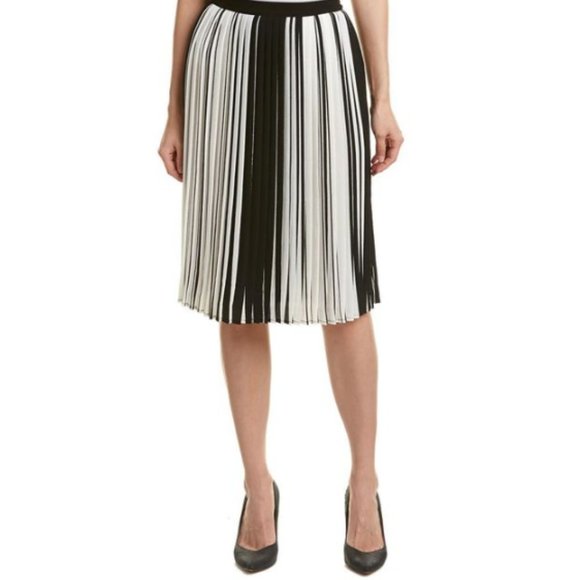 Vince Camuto Women Stripe Pleated A Line Skirt, 10 - Picture 1 of 4